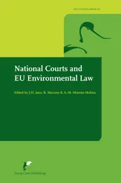 Omslag van National Courts and EU Environmental Law