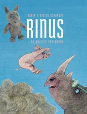 Omslag van Rinus, de wollige neushoorn met knuffel
