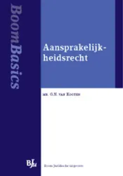Omslag van Boom Basics Aansprakelijkheidsrecht