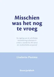 Omslag van Misschien was het nog te vroeg