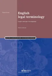 Omslag van English legal terminology