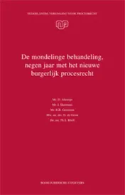 Omslag van De mondelinge behandeling