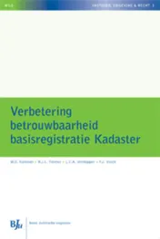 Omslag van Verbetering betrouwbaarheid basisregistratie kadaster