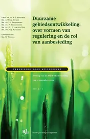 Omslag van Duurzame gebiedsontwikkeling: over vormen van regulering en de rol van aanbesteding