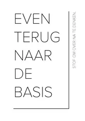 Omslag van Even terug naar de basis