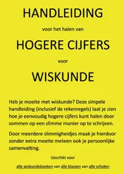 Omslag van Handleiding voor het halen van hogere cijfers voor wiskunde