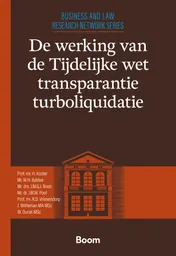Omslag van De werking van de Tijdelijke wet transparantie turboliquidatie