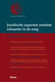 Omslag van Juridische aspecten rondom schaarste in de zorg