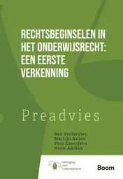 Omslag van Rechtsbeginselen in het onderwijsrecht: een eerste verkenning