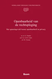 Omslag van Openbaarheid van de rechtspleging