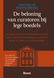 Omslag van De beloning van curatoren bij lege boedels