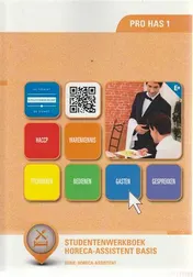 Omslag van studentenwerkboek Horeca-assistent Basis