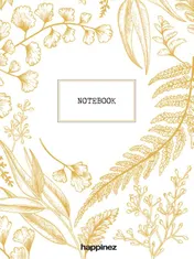 Omslag van Happinez botanical notebook wit