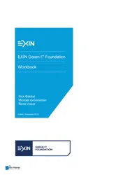 Omslag van EXIN Green IT Foundation - Workbook