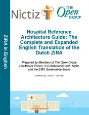Omslag van Hospital Reference Architecture Guide: The Complete and Expanded English translation of the Dutch ZiRA