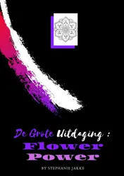 Omslag van kleurboek voor volwassenen De Grote Uitdaging : Flower Power