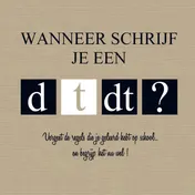 Omslag van Wanneer schrijf je een d-t-dt?