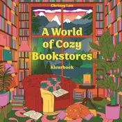 Omslag van A World of Cozy Bookstores-kleurboek