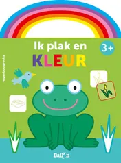 Omslag van Ik plak en kleur 3+ (kikker groen)