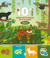 Omslag van 101 dingen om te zoeken en te plakken: dieren