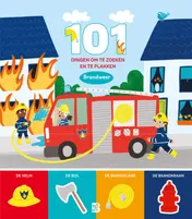 Omslag van 101 dingen om te zoeken en te plakken: Brandweer