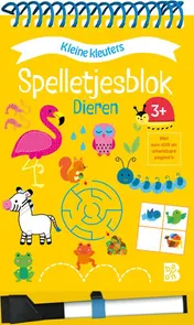 Omslag van Spelletjesblok met viltstift 3+ Dieren