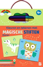 Omslag van Kleuren en tekenen met magische stiften: Dieren