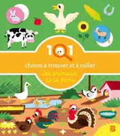 Omslag van 101 choses à trouver et à coller 2026 : Les animaux de la ferme