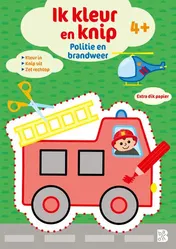 Omslag van Ik kleur en knip: Politie en brandweer