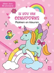 Omslag van Ik hou van eenhoorns: Plakken en kleuren