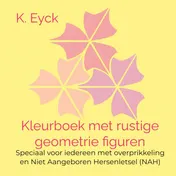 Omslag van Kleurboek met rustige geometrie figuren