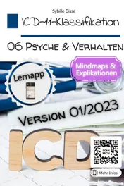 Omslag van ICD-11-Klassifikation 06: Psychische Störungen, Verhaltensstörungen oder neuronale Entwicklungsstörungen Version 01/2023