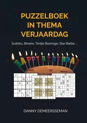 Omslag van Puzzelboek in thema Verjaardag