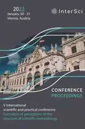 Omslag van International scientific and practical conference "Formation of perceptions of the structure of scientific methodology"