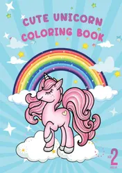 Omslag van Cute Unicorn coloring book