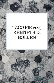 Omslag van Taco Pie 2023 Kenneth D. Bolden