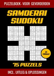 Omslag van Samoerai Sudoku - Puzzelboek met 75 Puzzels voor Gevorderden