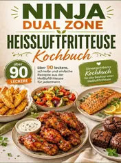 Omslag van Ninja Dual Zone Heißluftfritteuse Kochbuch: über 90 leckere, schnelle und einfache Rezepte aus der Heißluftfritteuse für jedermann
