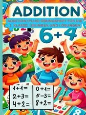 Omslag van Addition (Plus) Übungsheft für die 1. Klasse: Übungen und Lösungen