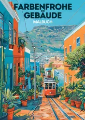 Omslag van Malbuch - Farbenfrohe Gebäude