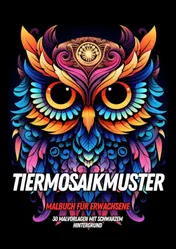 Omslag van Malbuch für Erwachsene – Tiermosaikmuster
