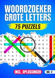 Omslag van Woordzoeker Grote Letters, 75 Puzzels Incl. Oplossingen - Nr. 2