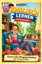 Omslag van Englisch lernen für Erwachsene mal anders – humorvolle Alltagsgeschichten zum Abschalten, Lachen, Lernen.