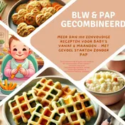 Omslag van BLW & pap gecombineerd: Meer dan 100 eenvoudige recepten voor baby’s vanaf 6 maanden – met gevoel starten zonder pap