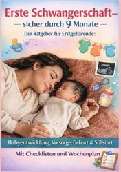 Omslag van ERSTE SCHWANGERSCHAFT – SICHER DURCH 9 MONATE DER RATGEBER FÜR ERSTGEBÄRENDE Babyentwicklung, Vorsorge, Geburt & Stillstart
