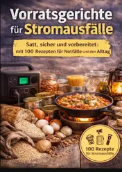 Omslag van Vorratsgerichte für Stromausfälle :Satt, sicher und vorbereitet mit 100 Rezepten für Notfälle und den Alltag
