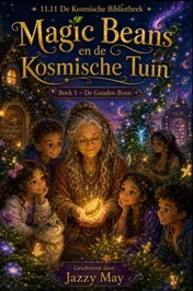 Omslag van Magic Beans en de Kosmische Tuin Boek 1 — De Gouden Boon