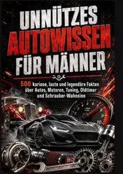 Omslag van UNNÜTZES AUTOWISSEN FÜR MÄNNER: 500 kuriose, laute und legendäre Fakten über Autos, Motoren, Tuning, Oldtimer und Schrauber-Wahnsinn