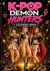 Omslag van Kpop Demon Hunters Coloring Book