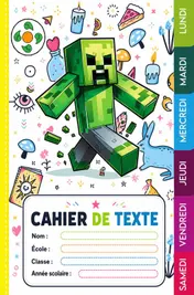 Omslag van Cahier de Texte Minecraft 2026-2027